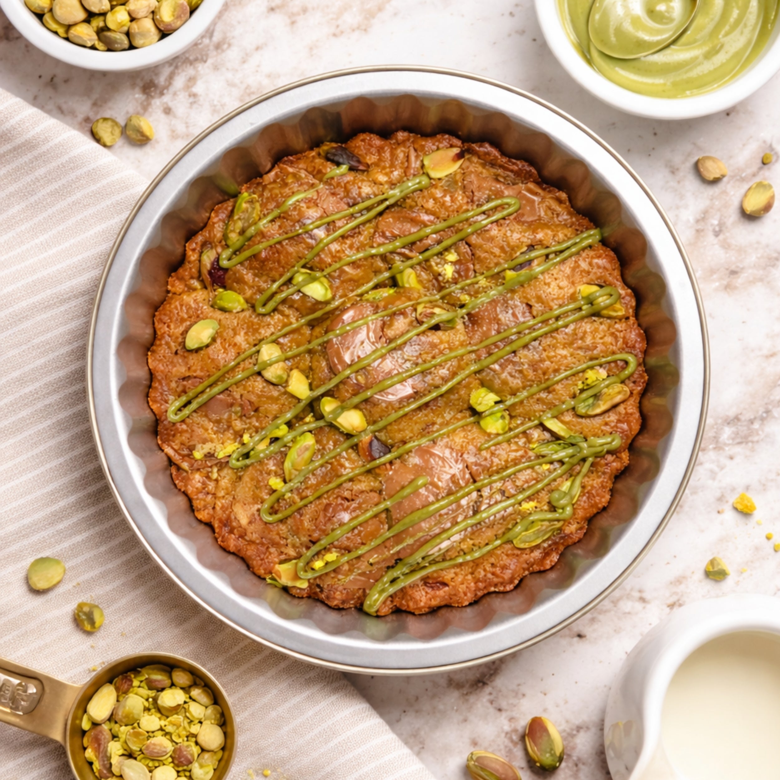 Scoopable Pistachio Chocolate Chip Cookie