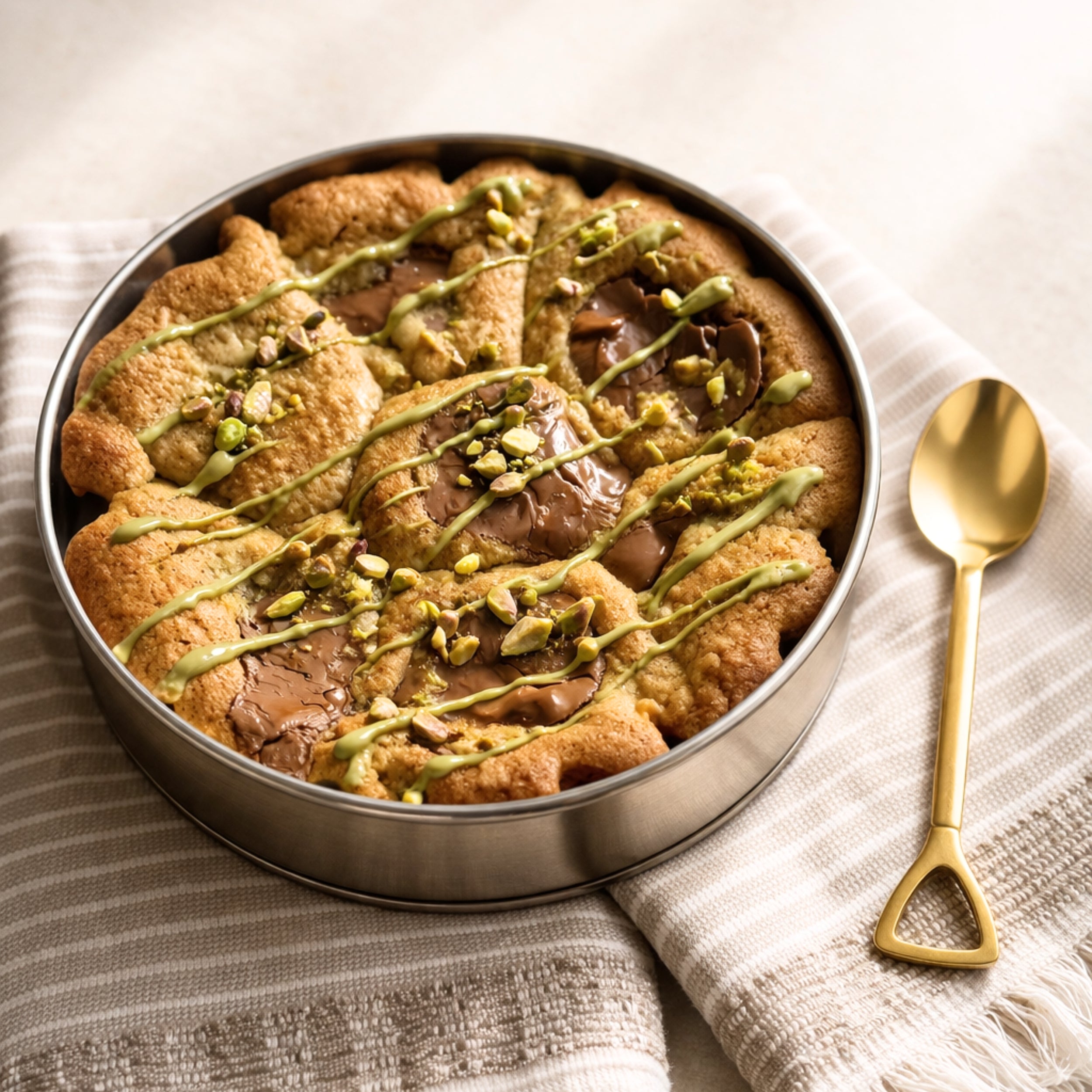 Scoopable Pistachio Chocolate Chip Cookie Large Tin